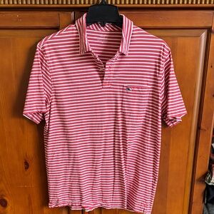 Vineyard Vines Red Striped Polo Shirt